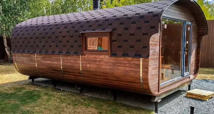 Готовая баня бочка