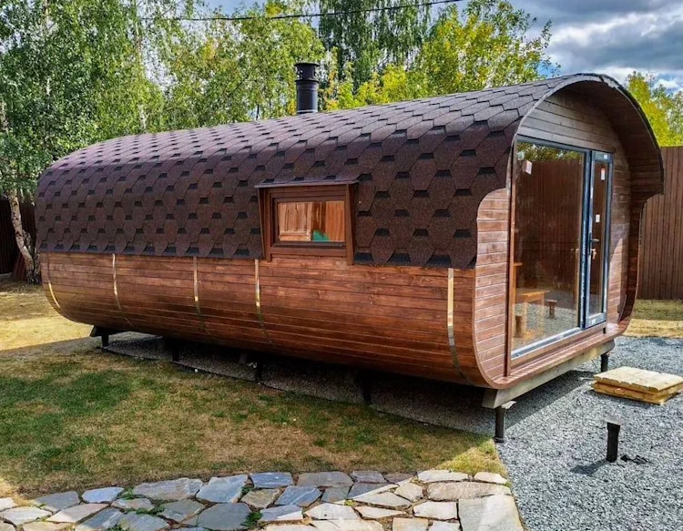 Готовая баня бочка