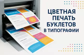 Цветная печать буклетов в типографии