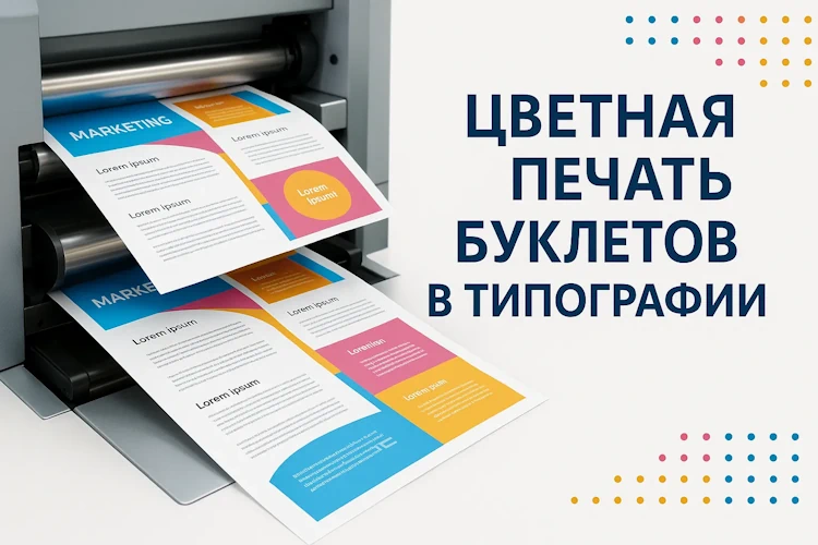 Цветная печать буклетов в типографии